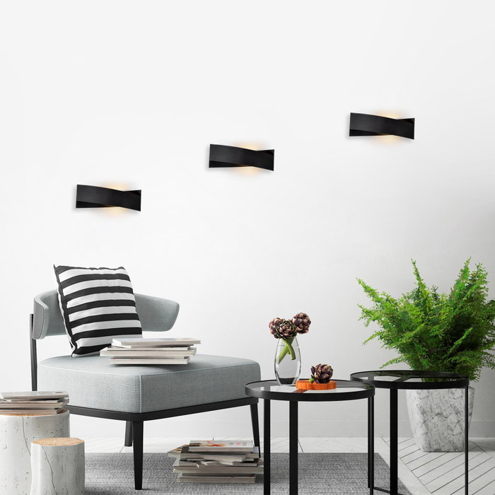 Opviq Lámpara de pared 7156 Negro